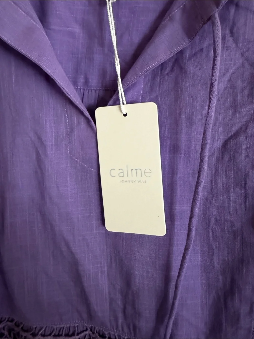 Johnny Was Calme Yoke Trim Blouse Paisley Purple Size Small NWT Unreleased